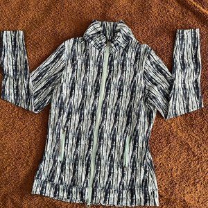 Peter Millar 50+UPF Full Zip Long Sleeve Golf Woman Jacket S Blue Multi